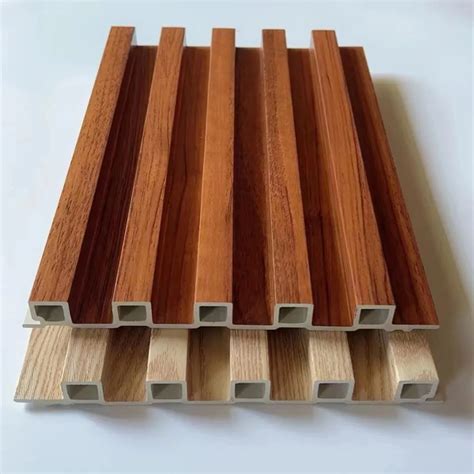PVC WPC Fluted Wall Panel Interior Decoration Eco Wood 15mm WPC Wall ...