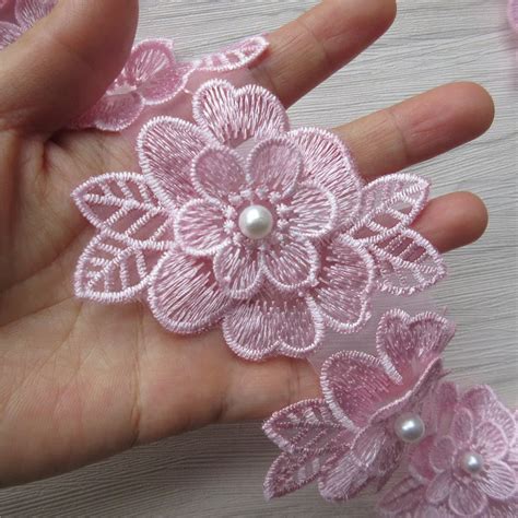 10 шт., лента с вышивкой и золотым жемчугом, 7,5 см х 8 см | AliExpress