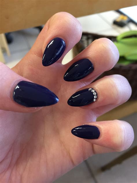 Navy blue nails | Navy nails, Blue prom nails, Acrylic nails coffin short
