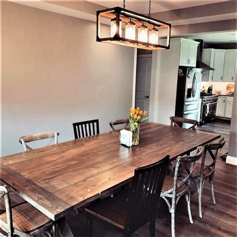 Rustic Wood Dining Table - Etsy