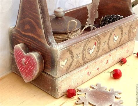 Купить Набор Деревенский ящик Петушки, Шкатулочка - комбинированный ...