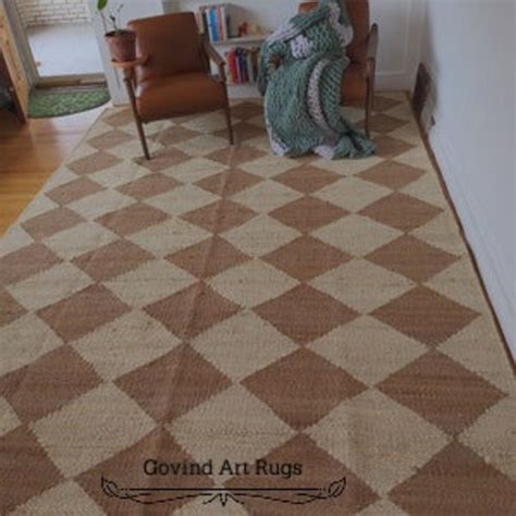 Jute Area Rug Handwoven Jute Rug Traditional Rug Oriental - Etsy