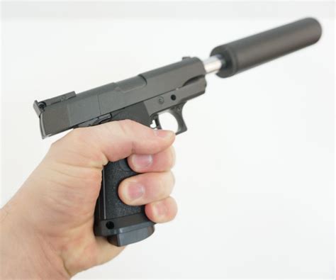 Пистолет Colt 1911 mini с глушителем — Детский оружейный магазин