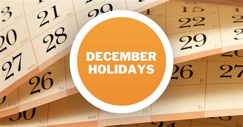 december holidays  observances   calendar