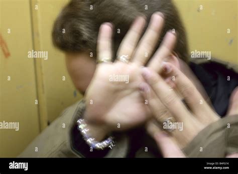 woman   defensive posture stock photo alamy