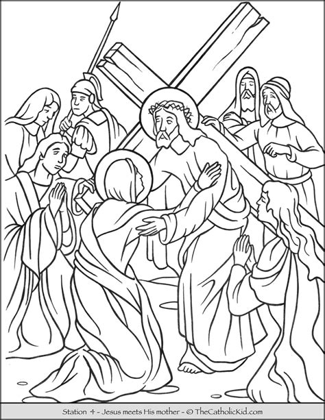 Stations of the Cross Catholic Coloring Pages for Kids - TheCatholicKid.com