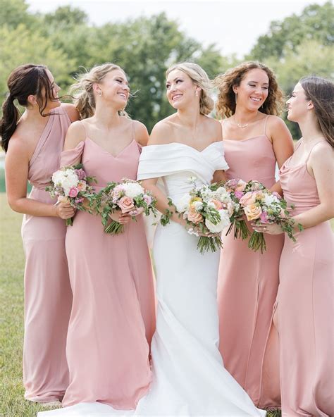 Light Pink Bridesmaid Dress | Dusty rose bridesmaid dresses, Light pink