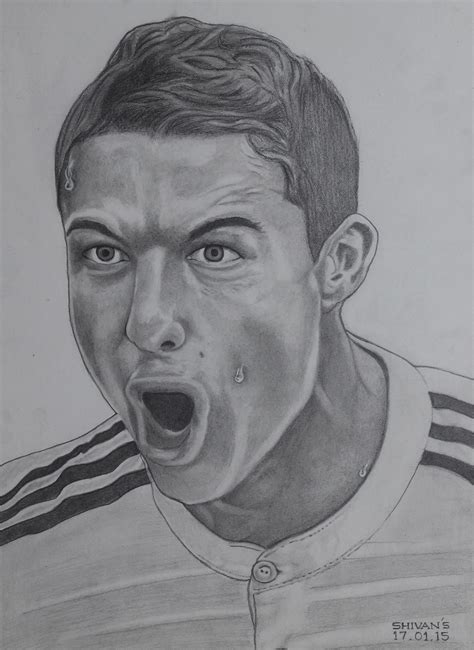 Buy Painting Footballer Cristiano Ronaldo Artwork No 9341 by Indian ...