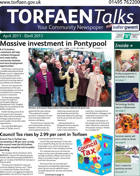torfaen talks april   torfaen county borough council issuu
