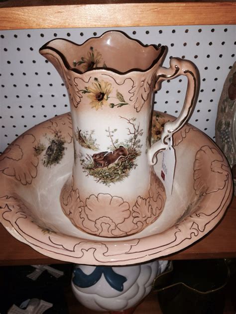Antique Pitcher and Wash Bowl Set