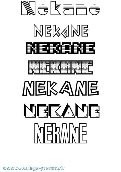 Coloriage du prénom Nekane : à Imprimer ou Télécharger facilement