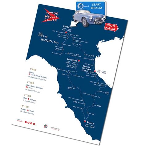 Mille Miglia 2019 Route - AC Bluebird