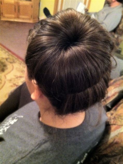 hair bun from sock 3