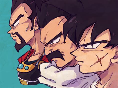 bardock king vegeta  paragus dragon ball    drawn