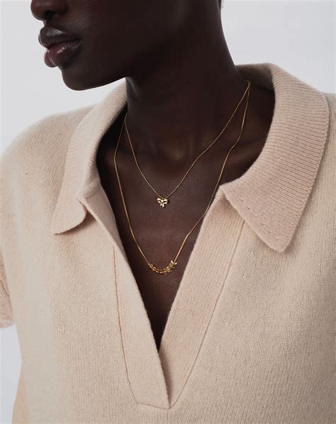 Layers Simone Necklace Gold - Leaf necklace from Syster P