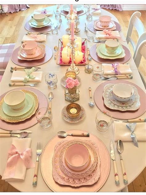 vintage pastels  maison laduree ribbons high tea party table