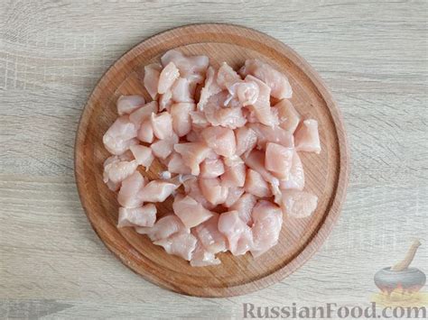 Рецепт: Куриное филе, жаренное с цукини и кукурузой на RussianFood.com