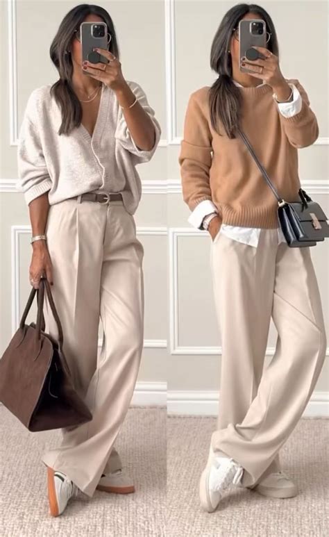 casual beige wide leg pants chic beige baggy wide leg pants cream