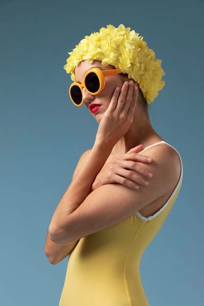 Free Photo | Beautiful young woman with swimming cap