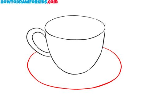 how to draw tea cup