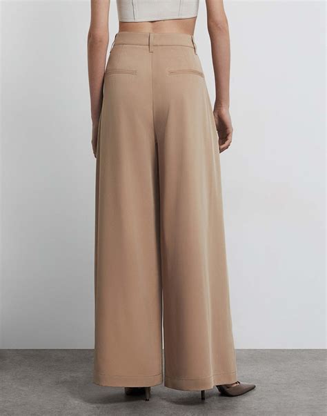 Бежевые брюки Wide leg с защипами GPT009693-3 купить по цене от 549 ...
