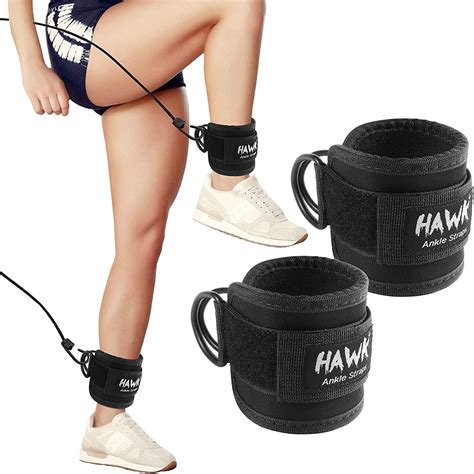 Ankle Straps for Cable Machines Padded Ankle Cuffs (Pair) - for Legs