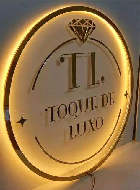 Placa Luminosa Personalizada - Placa Luminosa Personalizada 50cm - Lee Light Iluminações