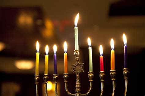 radiant hanukkah menorah glow  ultra hd holiday wallpaper