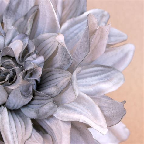 1 ENORMOUS Grey Silk Dahlia Artificial Flower With or | Etsy