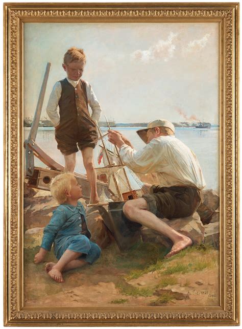 Albert Edelfelt, "Laivanrakentajat". - Bukowskis