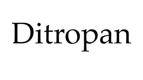 How to Pronounce Ditropan - YouTube