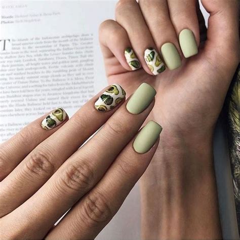 Nails fruit avocado 🥑 Маникюр фрукты авокадо 🥑