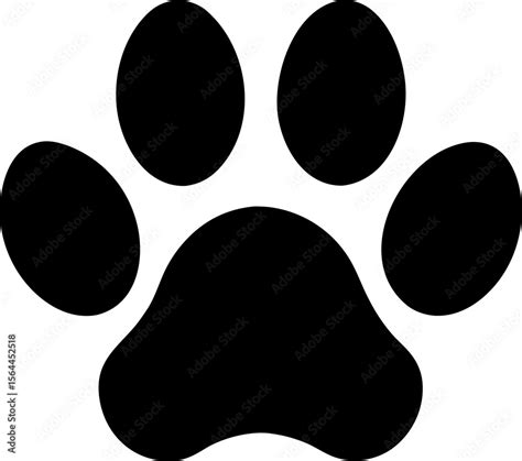 dog  cat paw print icon transparent  vector illustration stock