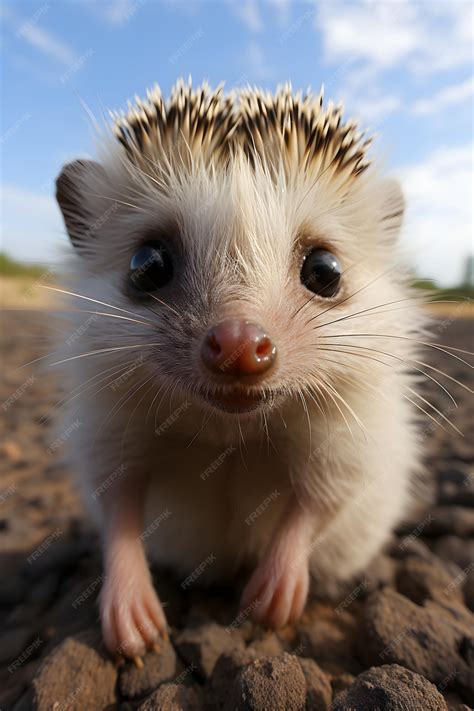 Premium Photo | Funny Baby hedgehog selfie photography close up