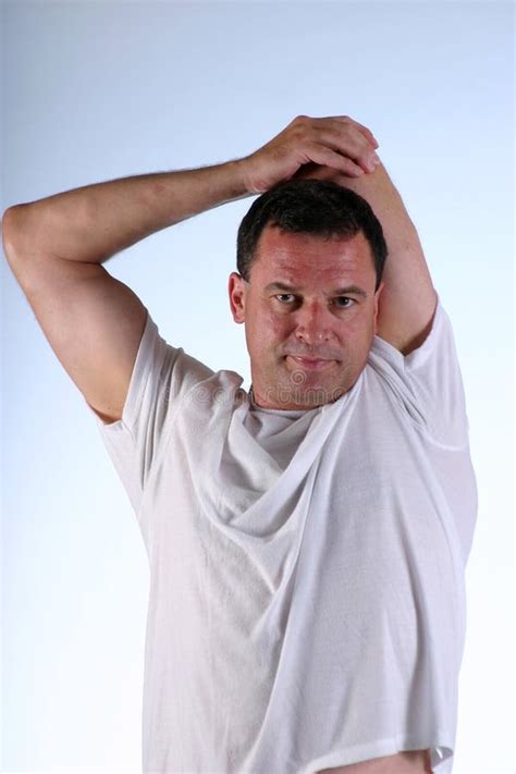 stretching arm stock image image  strong stretching