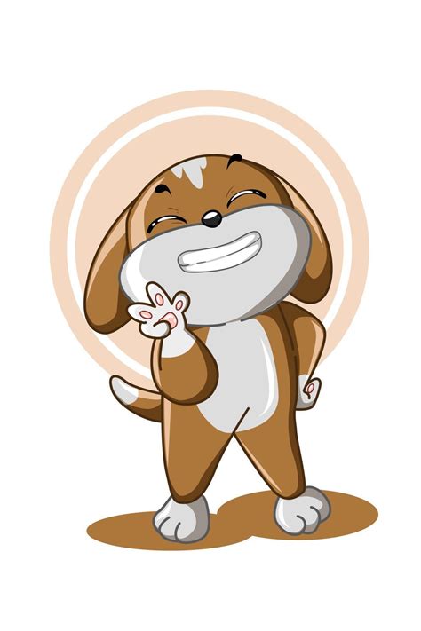 Small brown dog shows teeth in cute post 3227067 Vector Art at Vecteezy