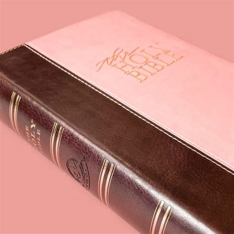 PERSONALIZED KJV Bible - Hand Lettered "the Holy Bible" - Pink and