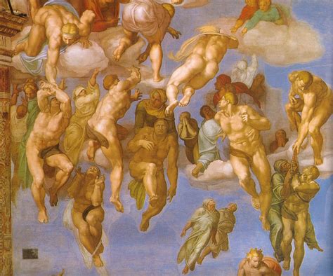 Last Judgment Painting by Michelangelo di Lodovico Buonarroti Simoni ...