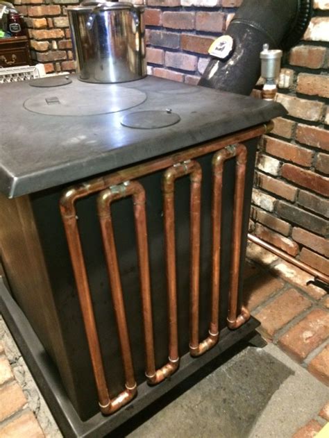 Homemade Wood Stove Hydronic Radiant Heat Setup | Wood stove water ...