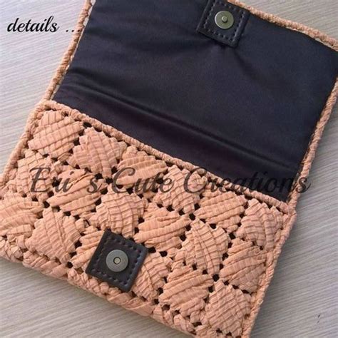 Женские сумки из пластиковой канвы Diy Crochet Bag, Crochet Clutch ...