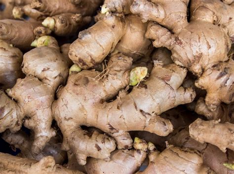 premium photo close   fresh ginger root