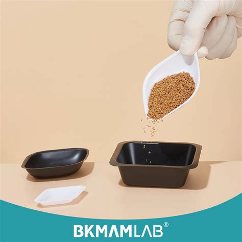 white black weighing boat  chemistry laboratory plastic weigh boat