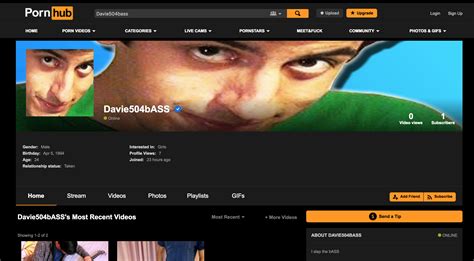 Davie made a PornHub channel LOL go check it out : r/Davie504