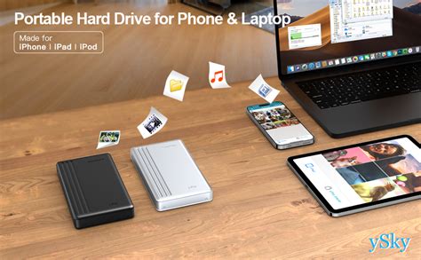 Amazon.com: ySky MFi Certified 2TB External Hard Drive for iPhone iPad ...