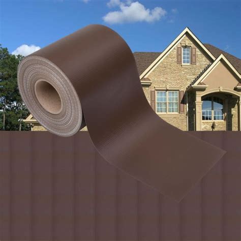Лента за покриване на огради, PVC, 35x0,19 м, кафява