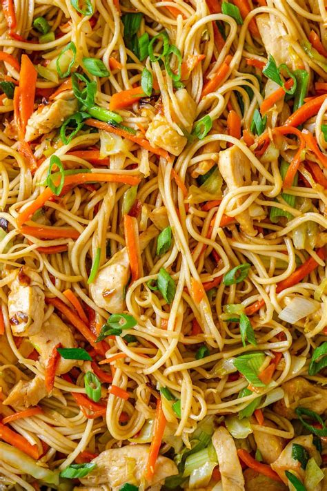 Classic chow mein noodles is so satisfying with chicken, vegetables