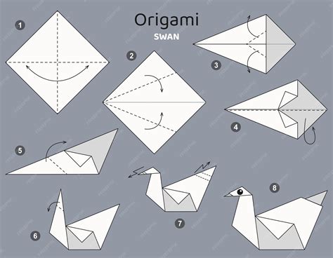 how to make a paper origami swan 4