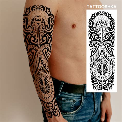 Тату-рукав "Полінезія" - tattooshka.com