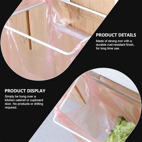 thinkstar Hook Cabinet Trash Bag Holder: Kitchen Cupboard Door Back ...