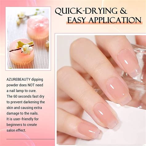 AZUREBEAUTY Dip Powder Set - 6 Pcs Translucent Nude Pink Sheer Color